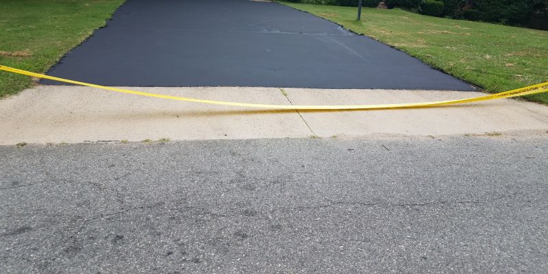 Sealed Driveway with Clear Finish